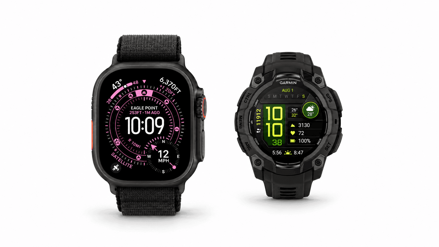 Apple Watch Ultra vs Garmin Instinct: Calls or Longer Battery?