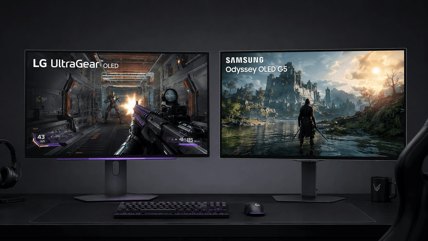LG UltraGear OLED vs Samsung Odyssey QD-OLED G5: Which 1440p OLED Wins?
