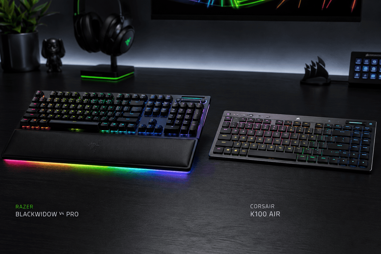 Razer BlackWidow V4 Pro vs Corsair K100 Air: Key Differences
