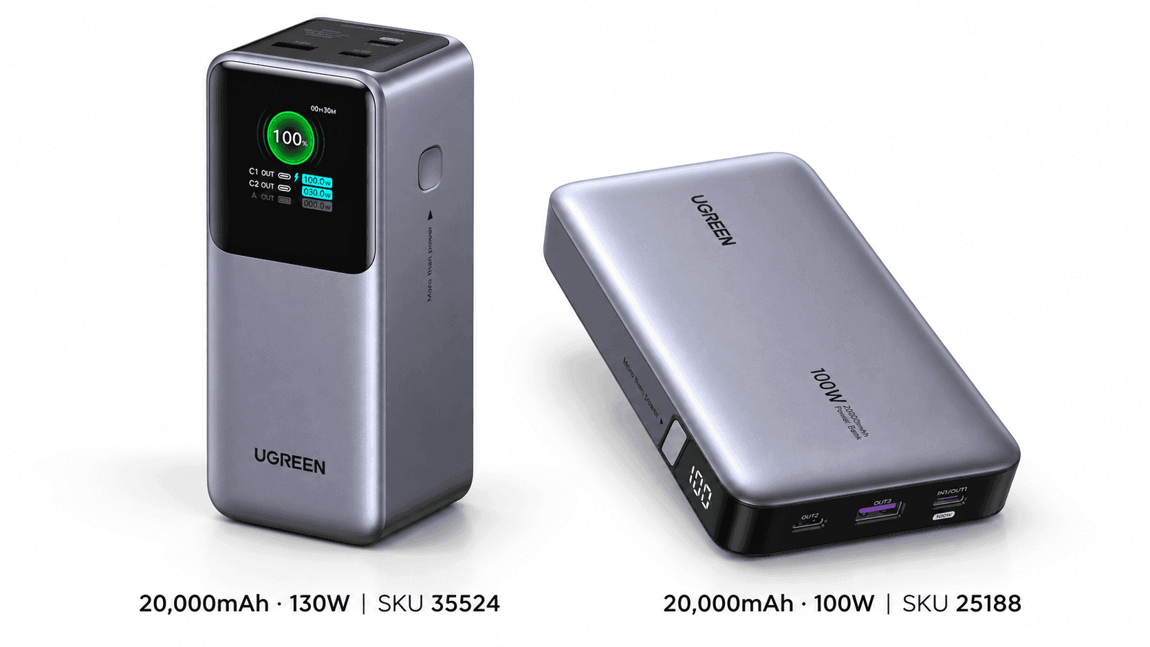 UGREEN Nexode 20000mAh 130W vs 100W Power Bank: Which to Buy?